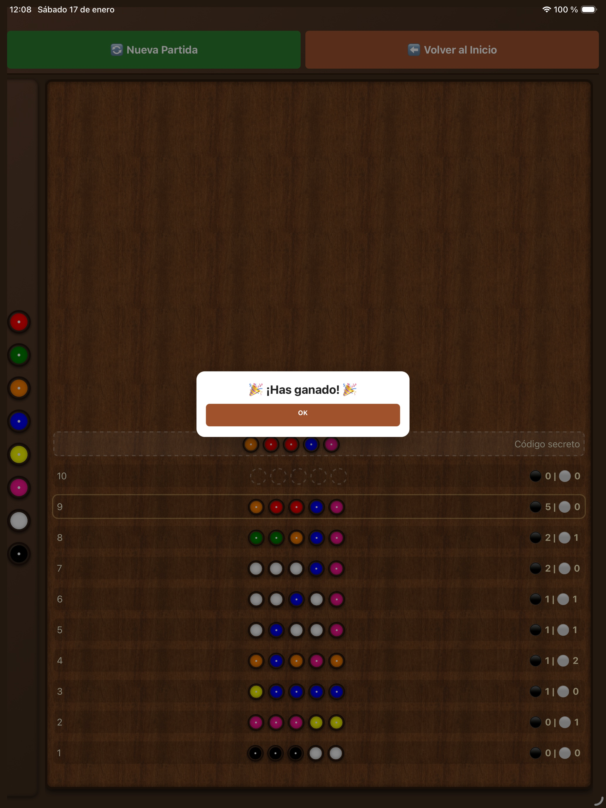Mastermind Multisesión screenshot 11