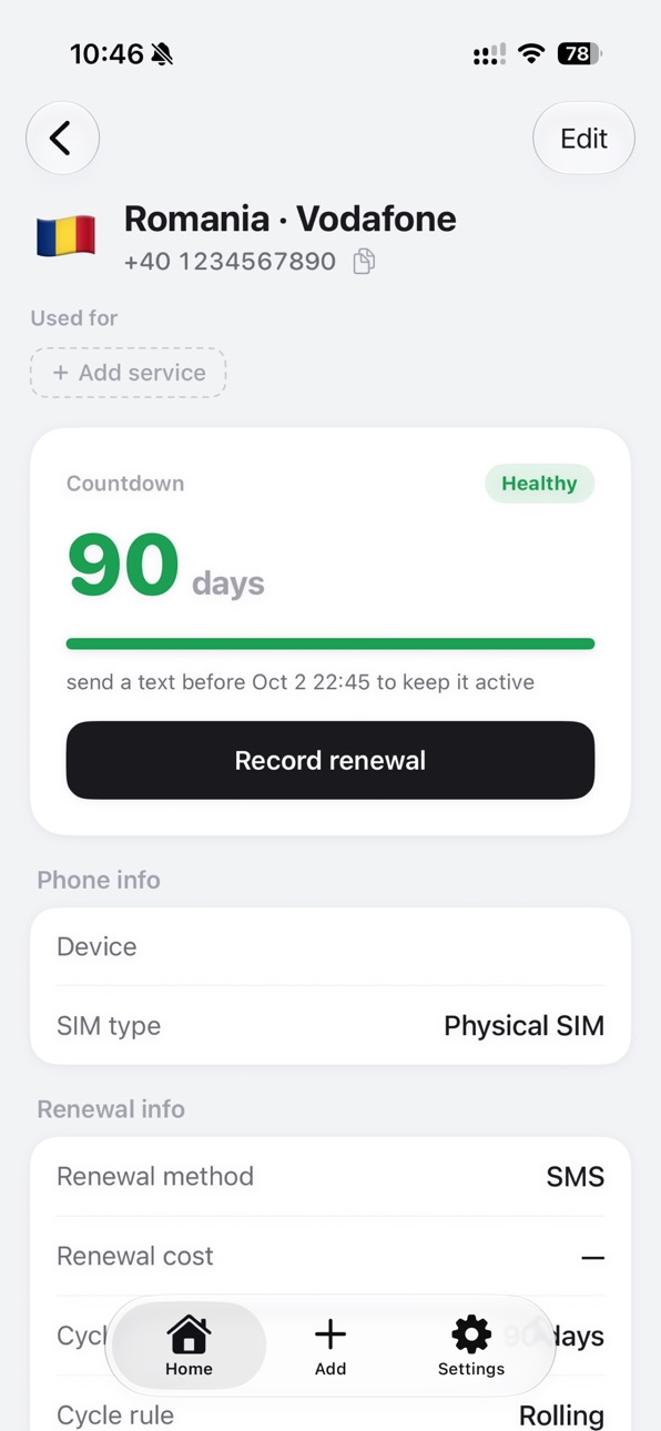 iPhone screenshot