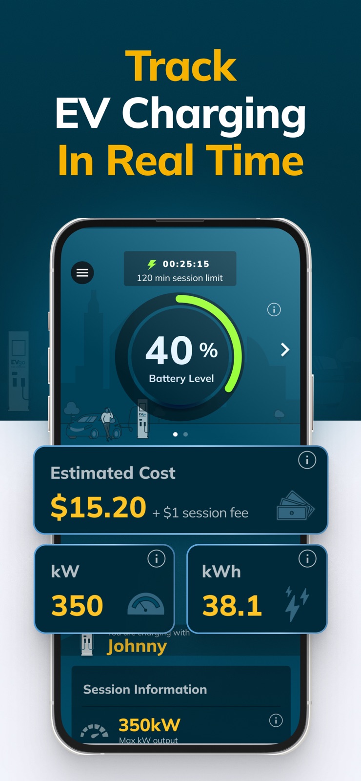 EVgo - Find a Fast EV Charger iphone screenshot 3