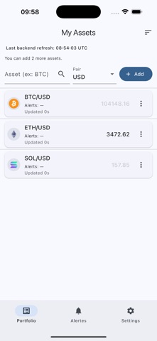 SimpleAlert Crypto screenshot