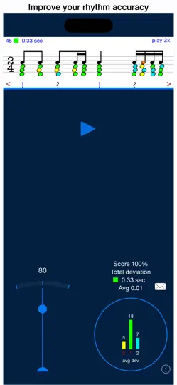 Capture d'écran de Rhythm Sight Reading Trainer sur iPhone 2