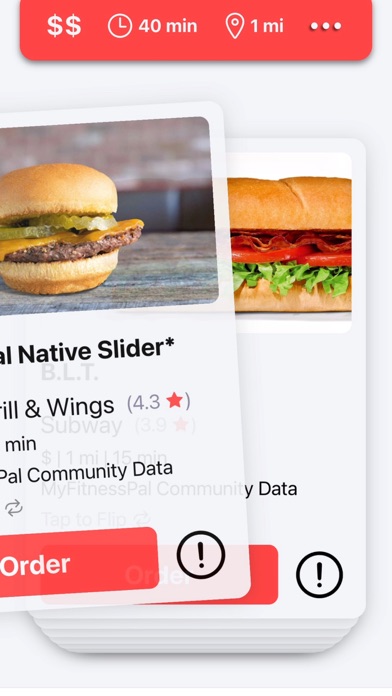 Crave - Swipe on Foods Screenshot