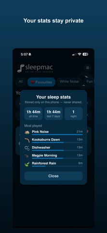 sleepmac: Sleep Sounds iPhone screenshot
