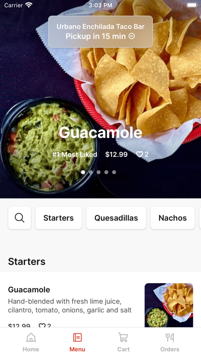 Urbano Enchilada Taco Bar iPhone screenshot 2 - Food & Drink app