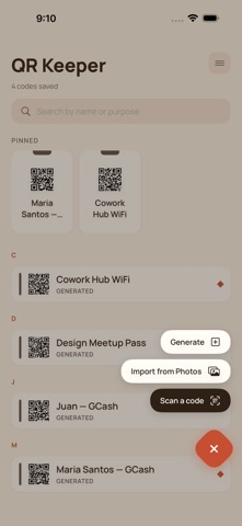 My QR Keeper Screenshot 2 of 4