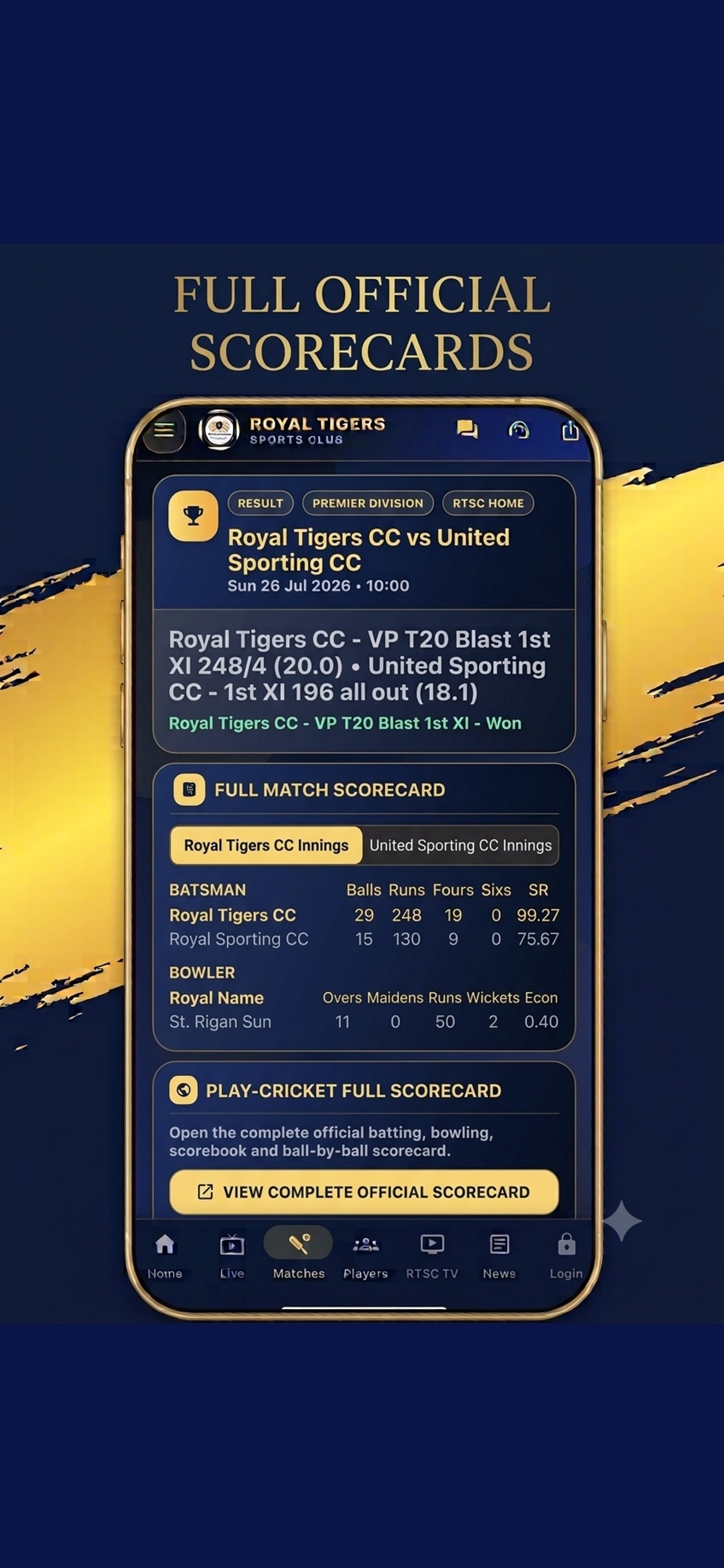 ROYAL TIGERS SPORTS CLUB RTSC screenshot 10