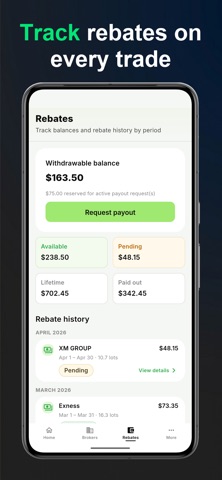 FX Cashback: Forex Rebates Screenshot 4 of 5