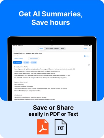 Video to Text - Transcribe AI iPad screenshot