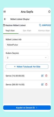 NöbetPulse iPhone screenshot