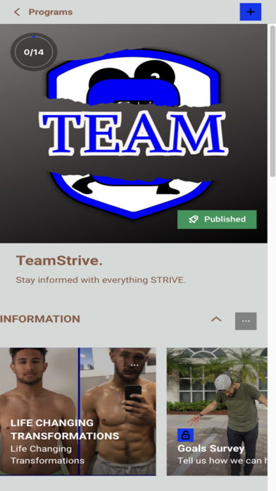 TeamStrive Fitness Screenshot