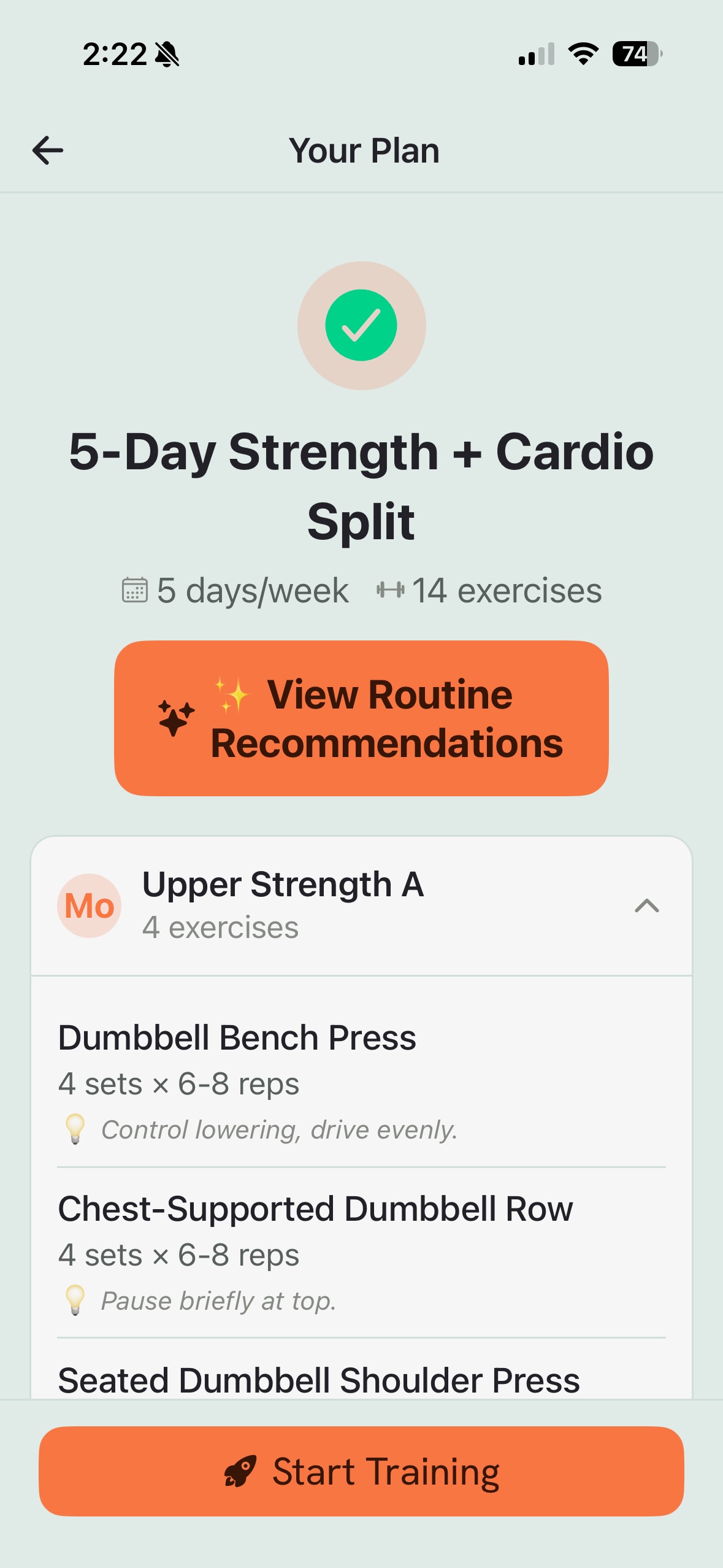 Screenshot 2 of ROUTINE: AI Fitness Coach