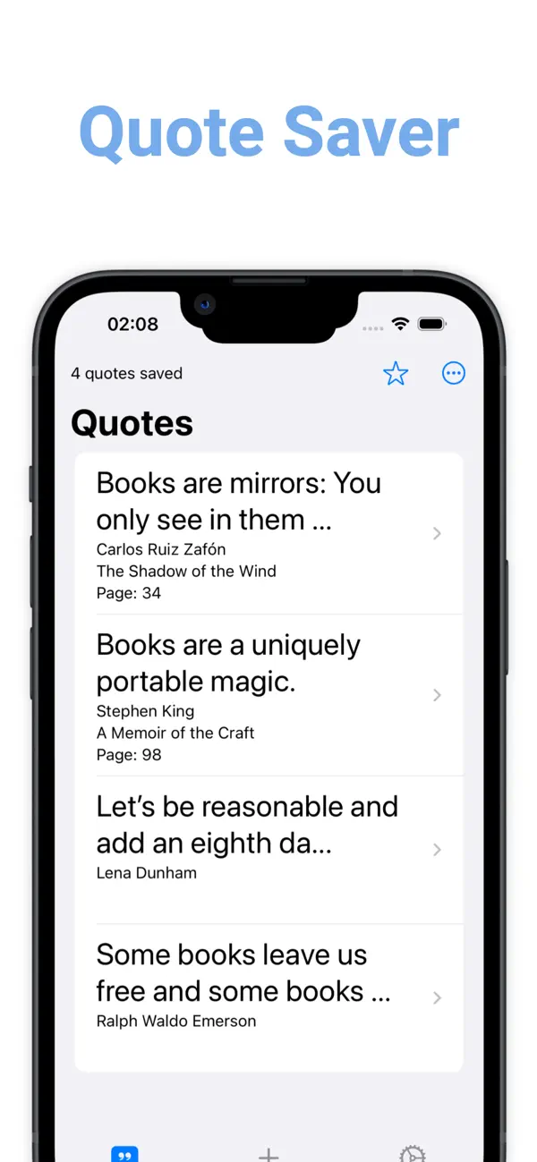 Screenshot #1 pour Quote Saver: Save Books Quotes