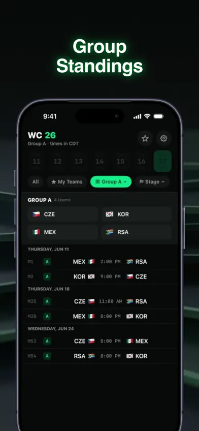 WC26 Soccer Schedule 2026 screenshot 3