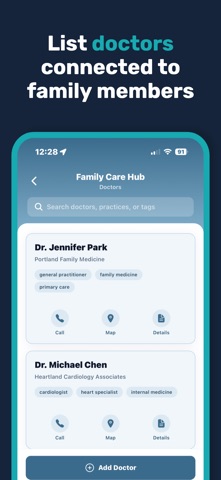 Family Care hub iPhone screenshot