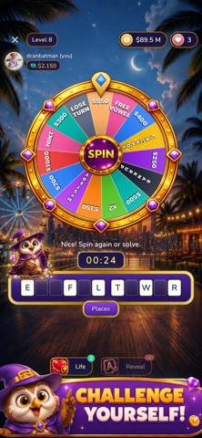 Wheel of Words: Spin Puzzle iPhone screenshot
