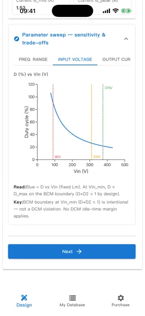 Flyback Transformer Designer screenshot 2