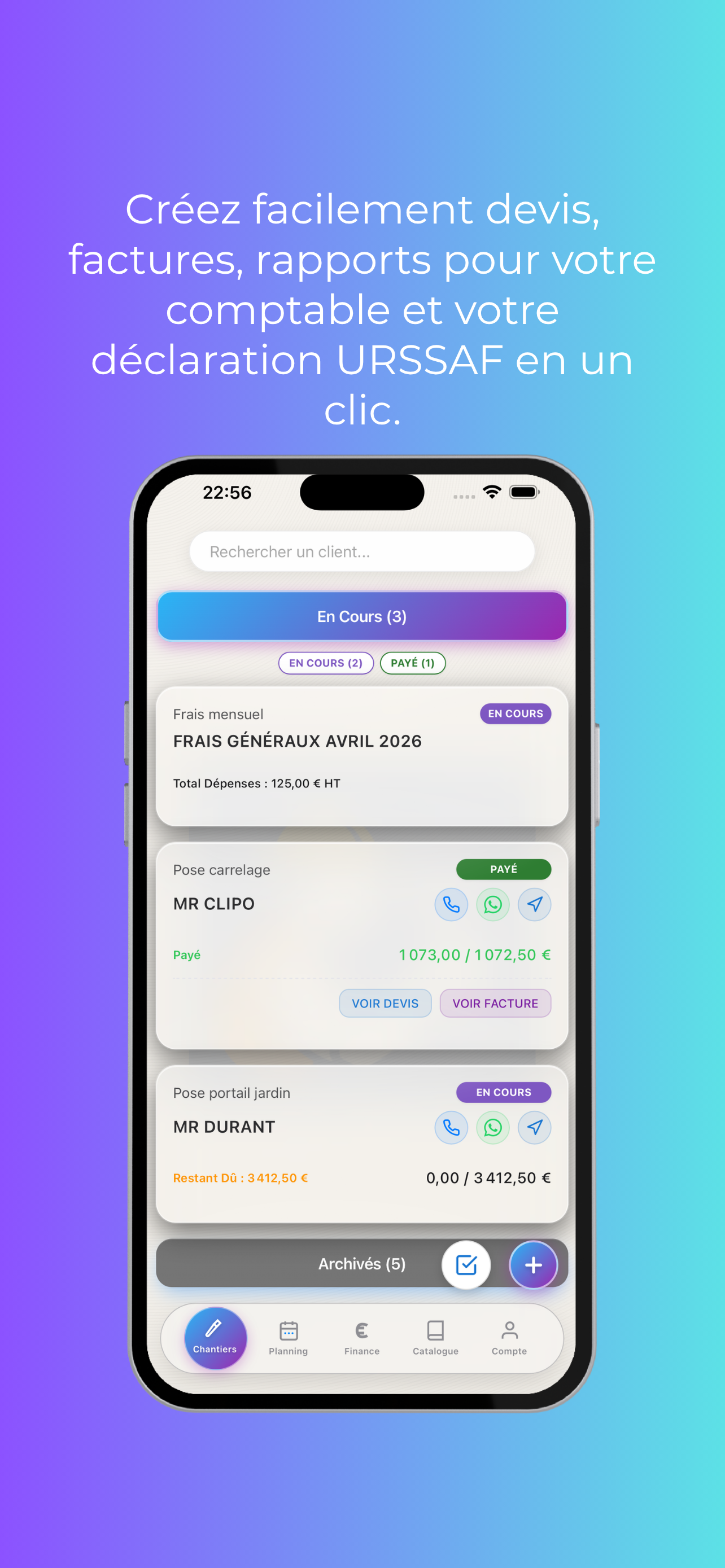 AppArtisans - Suivi Chantiers