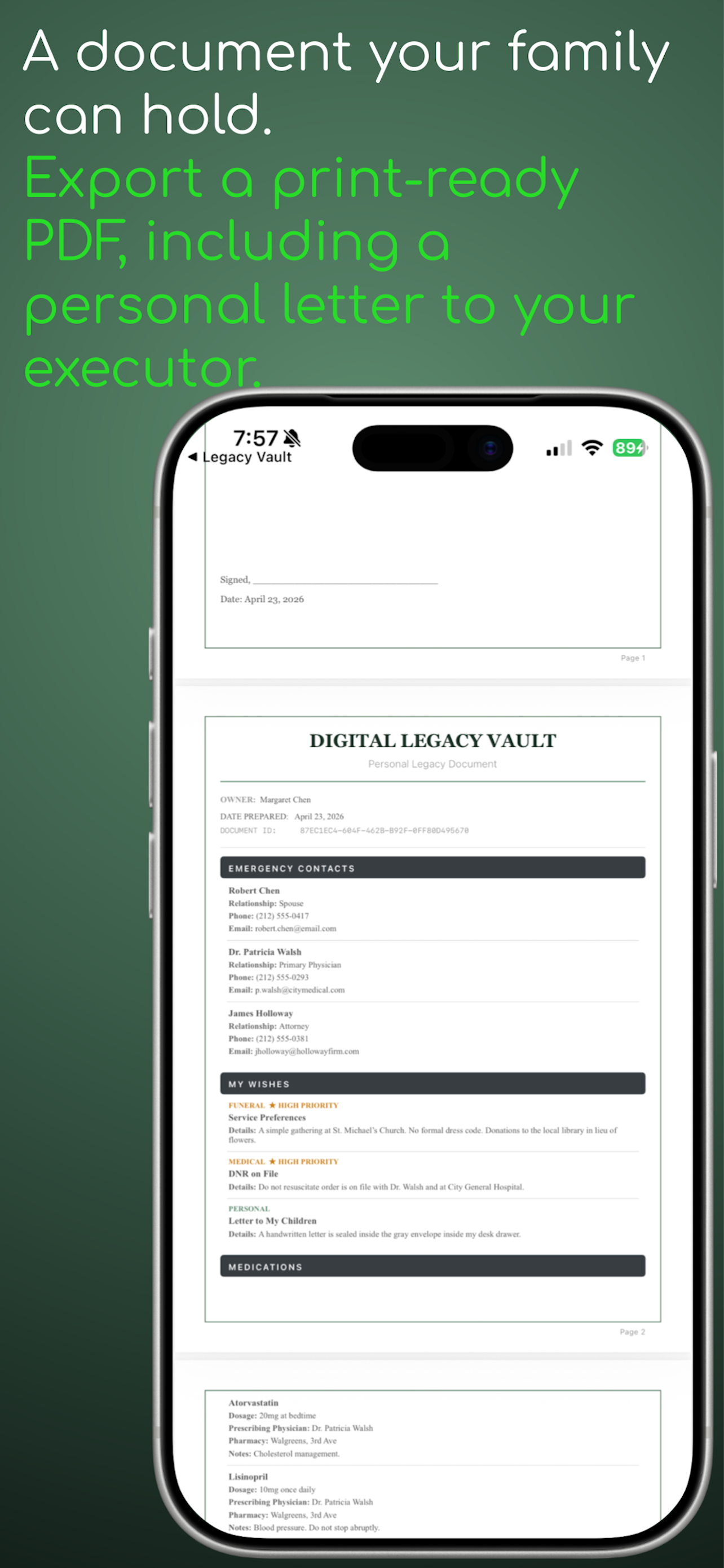 Digital Legacy Vault screenshot 3
