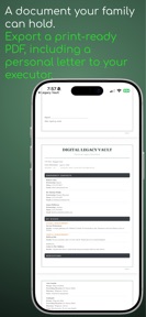 Digital Legacy Vault screenshot