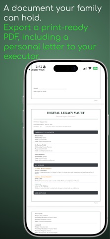 Digital Legacy Vault screenshot