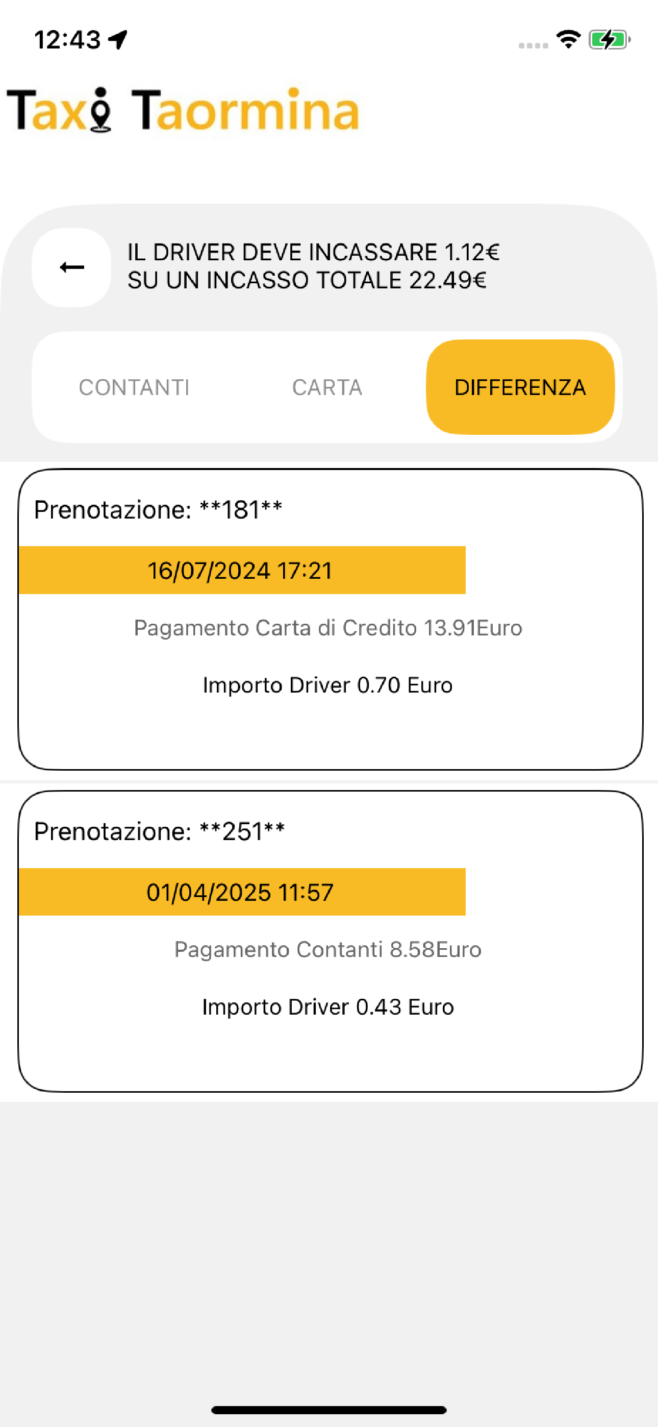 TAXI TAORMINA DRIVER screenshot 6