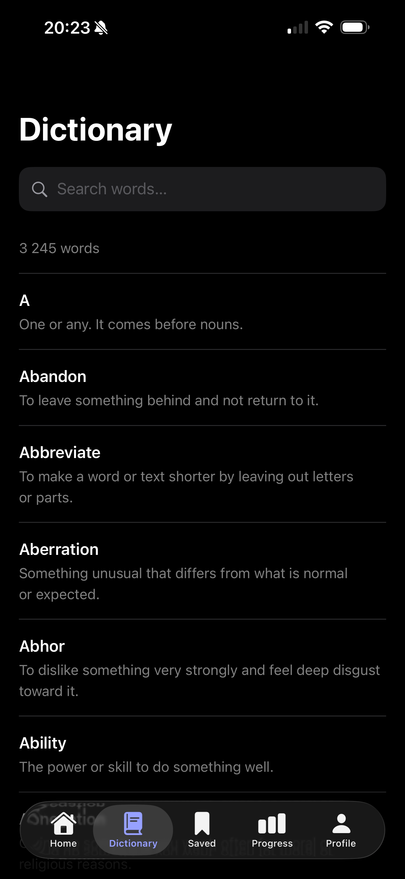 Gladlex: Daily Vocabulary screenshot 5
