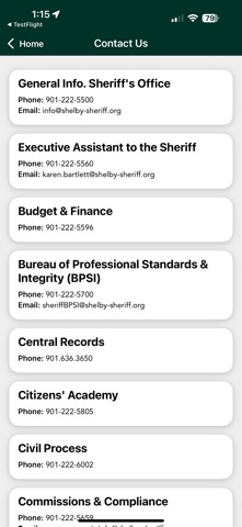 Shelby County Sheriff (TN) app screenshot 2