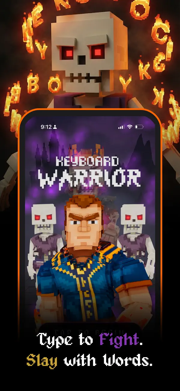 Screenshot #1 pour Keyboard Warrior: Arena