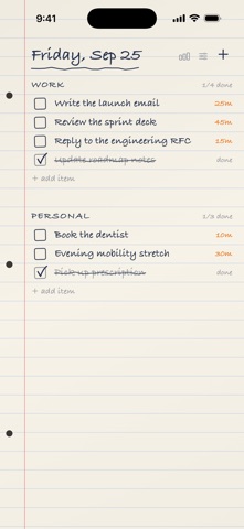 Crossed Off: Paper To-Do List screenshot 1
