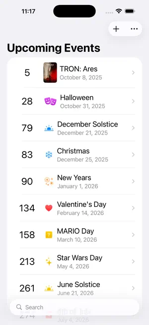 Countdowns+ screenshot 1