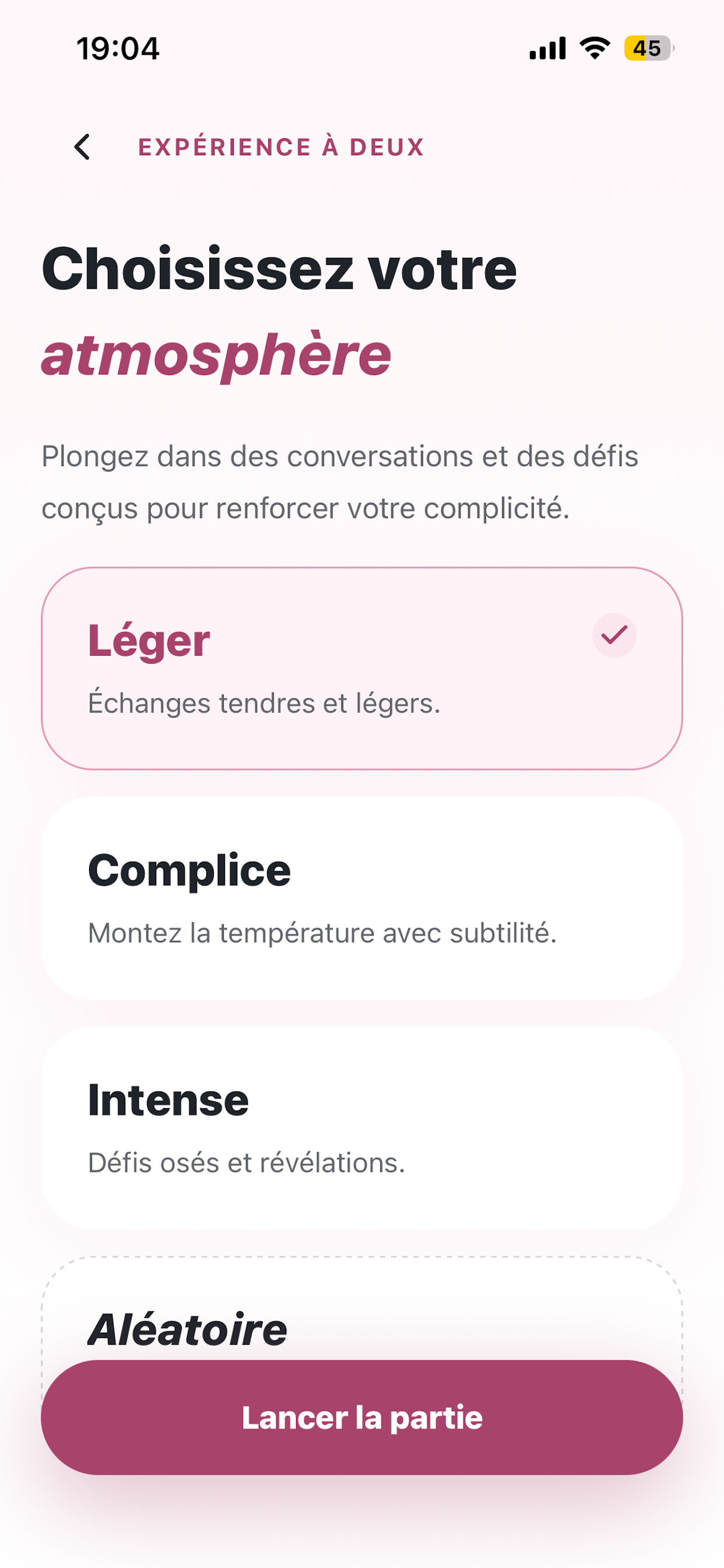 Crush - jeu de couple