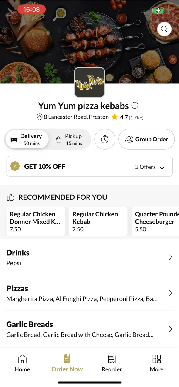 Screenshot #2 pour Yum Yum pizza kebabs.