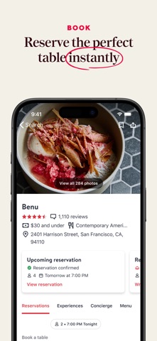 OpenTable screenshot