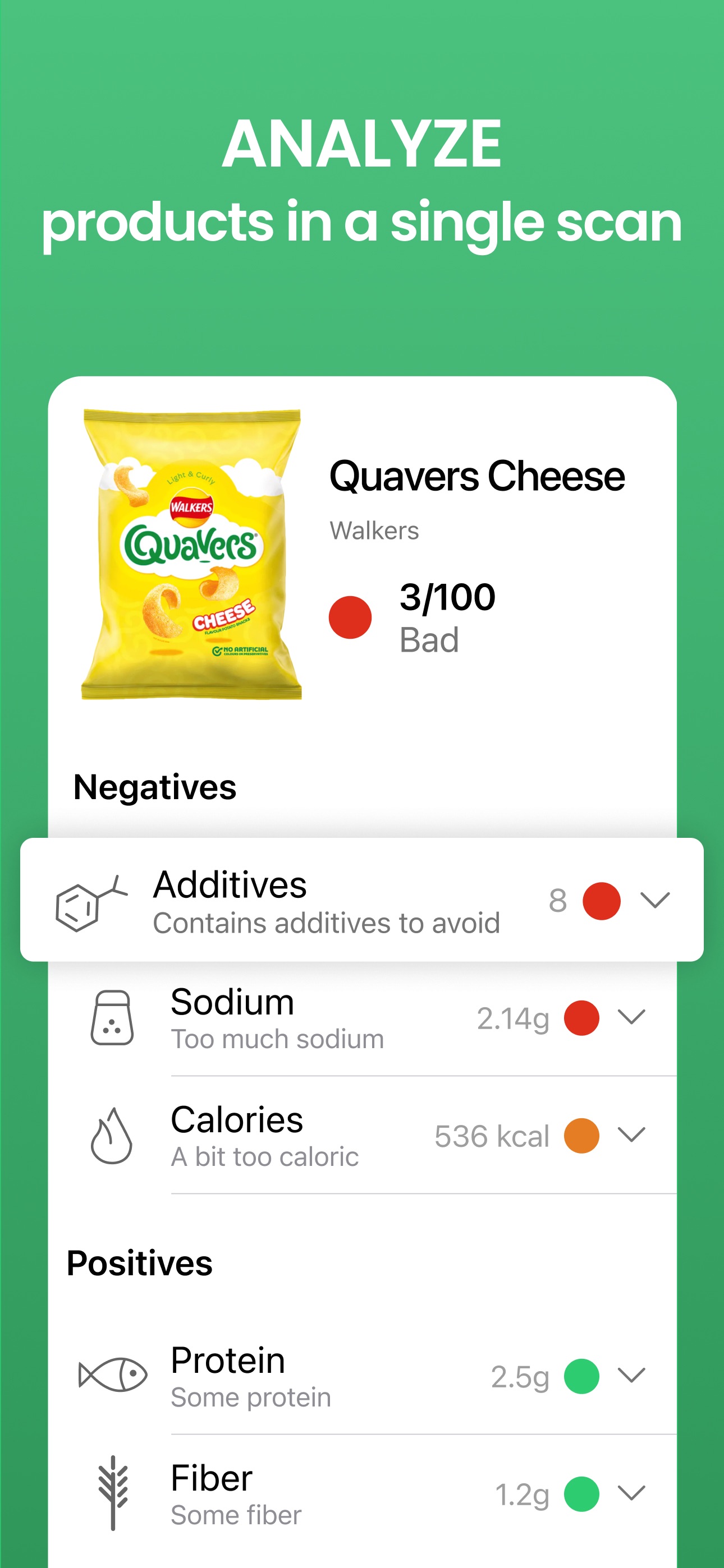 Screenshot 1 of Yuka - Food & Cosmetic Scanner