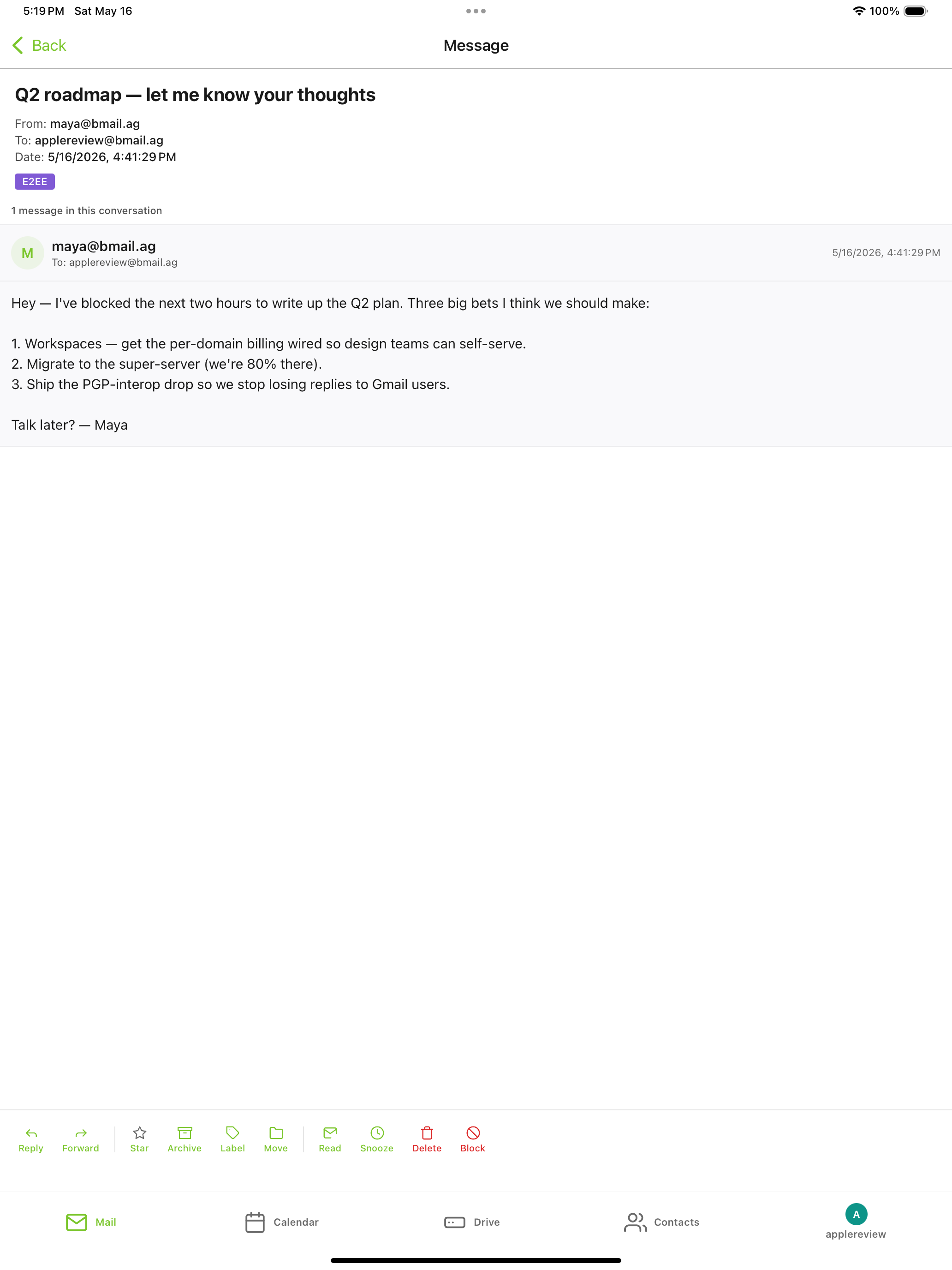 Bmail — Encrypted Email