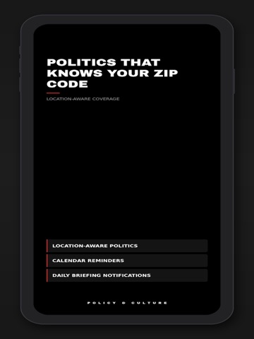 Policy & Culture iPad screenshot