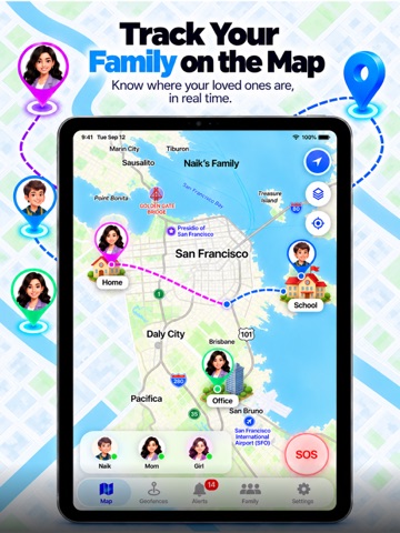 Family GPS Tracker and Locator iPad screenshot