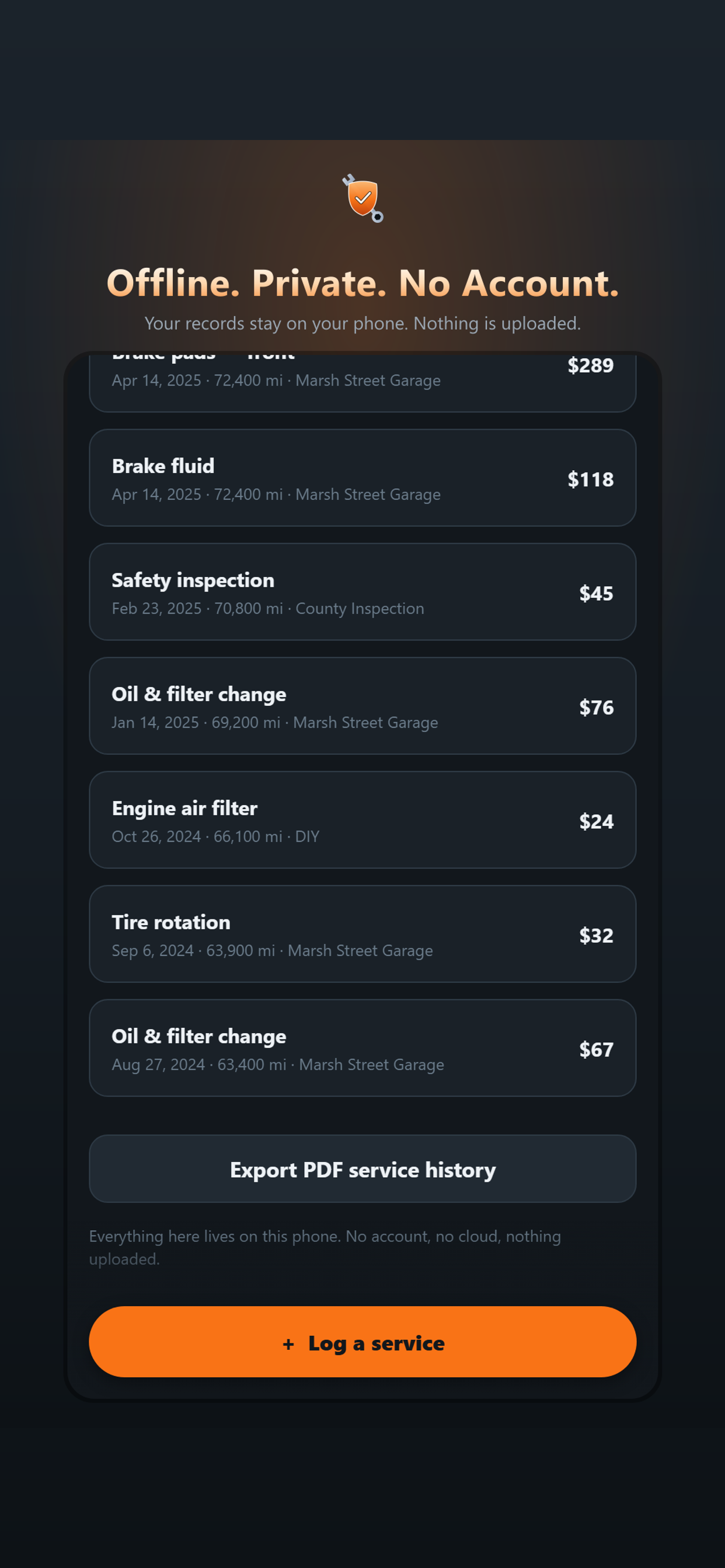 Car Maintenance Tracker: Log screenshot 8