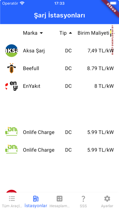 eVS App Screenshot