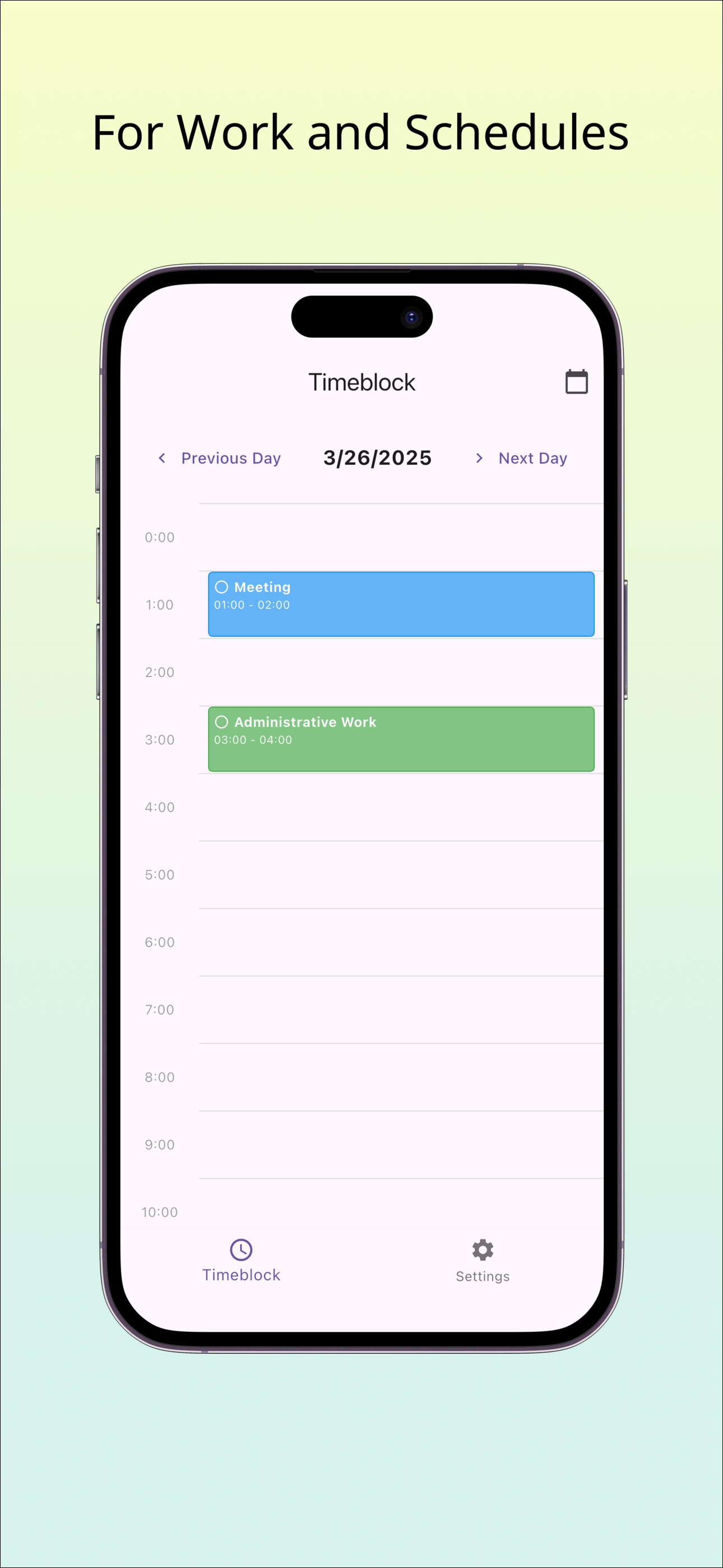Timeblock - Timeblock Schedule screenshot 3