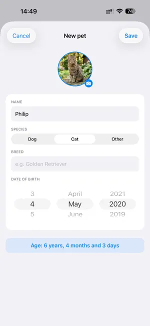 PetLog: Pet Health Log screenshot 2
