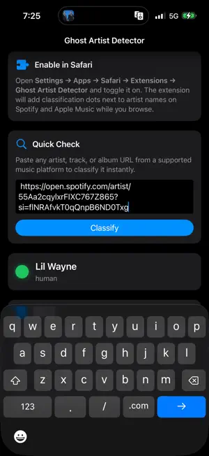 Ghost Artist Detector screenshot 4