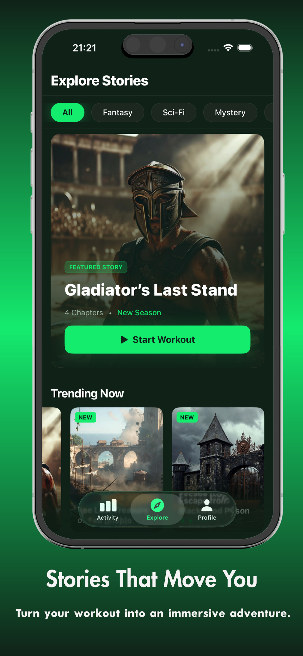 Narrafit: Audio Story Workouts screenshot 2