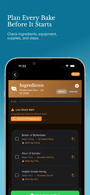 BakeryMinder screenshot 2