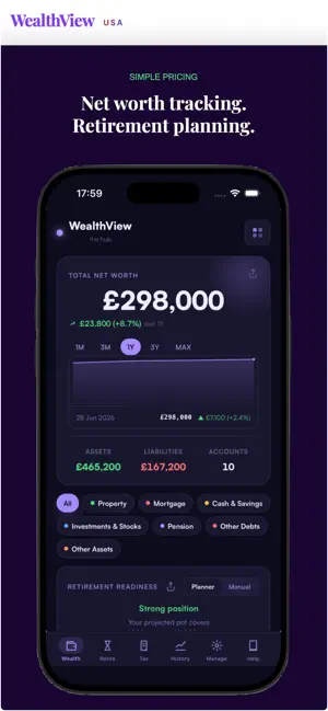 WealthView: Pension Planner UK screenshot 1