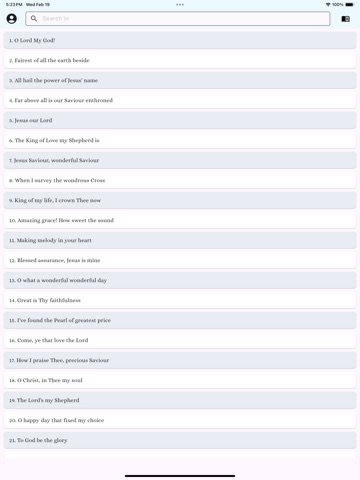 Songs Of Zion Telugu iPad screenshot