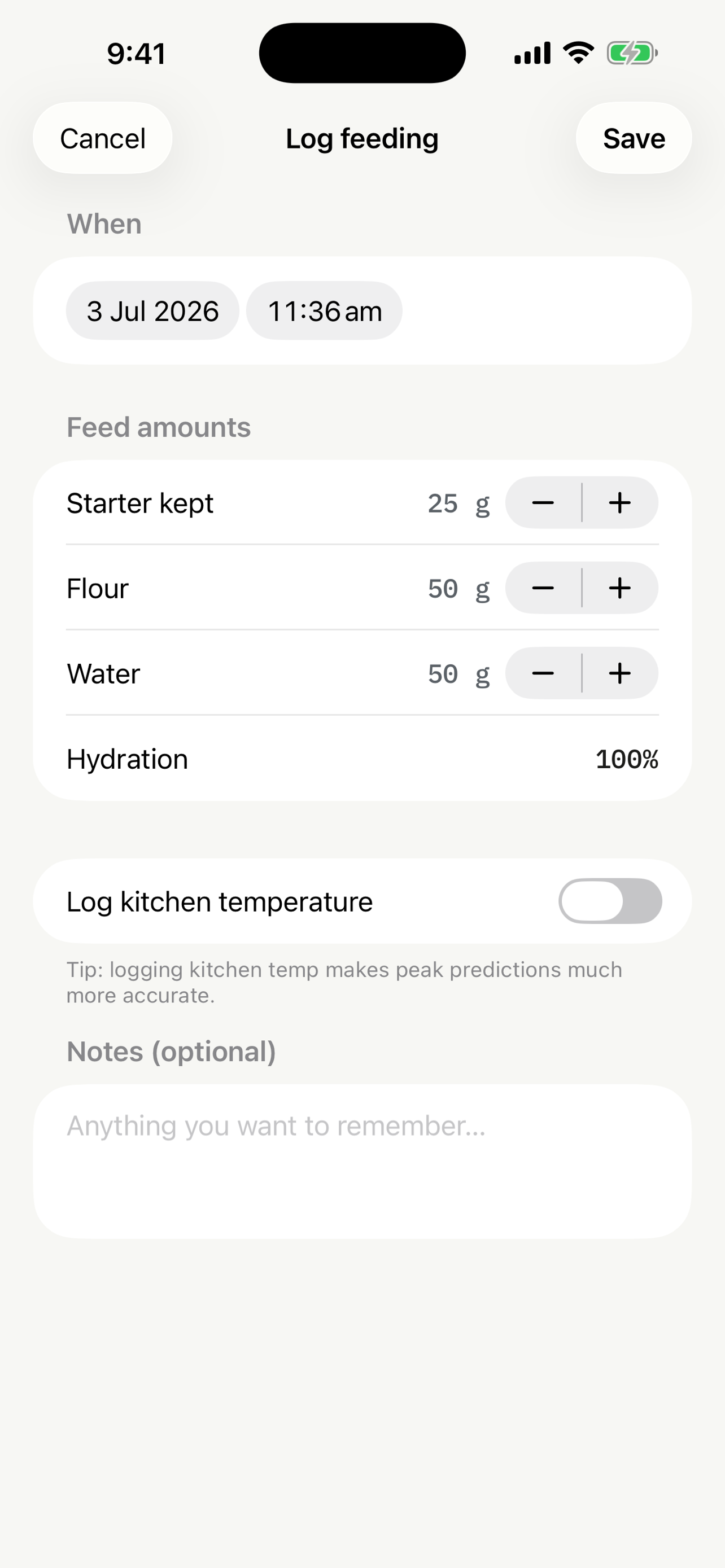 Autolyse: Sourdough Tracker screenshot 8