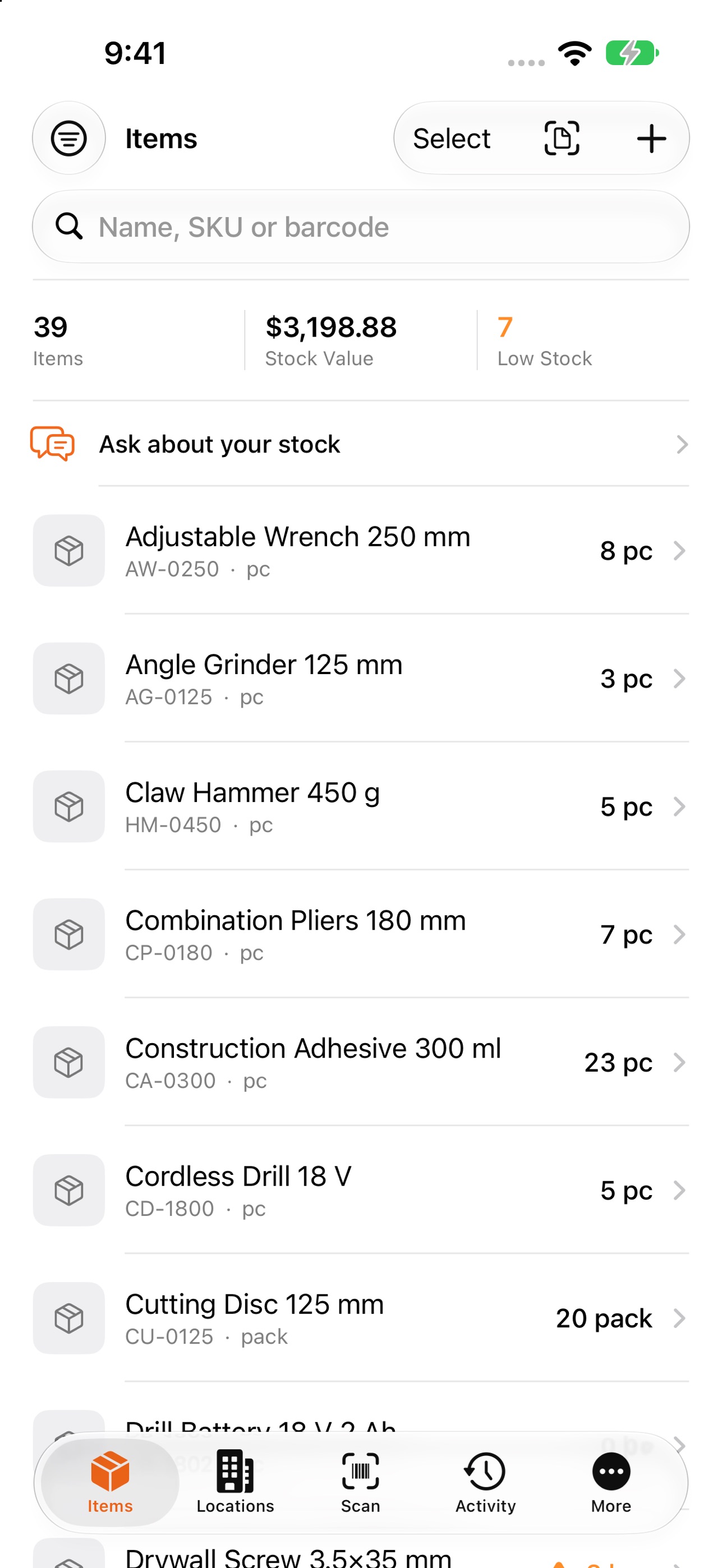 Screenshot 1 of Depo: Stock & Inventory
