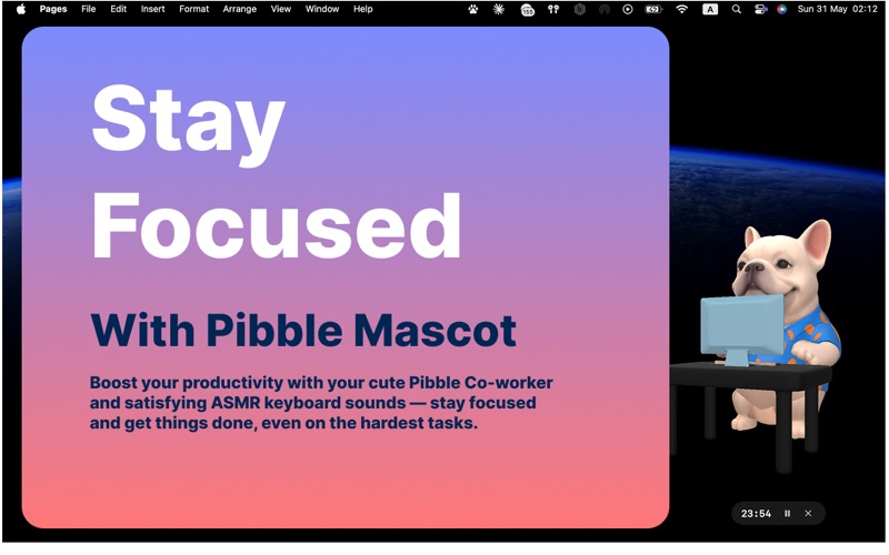 Pibble Pomodoro Timer iPhone screenshot