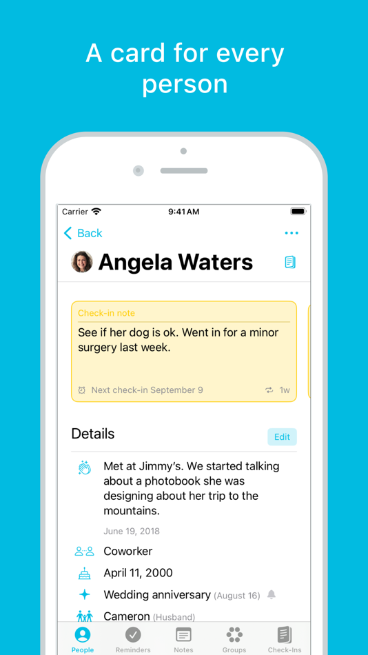 #2. Revere - Remember People (iOS) By: Revere Inc.